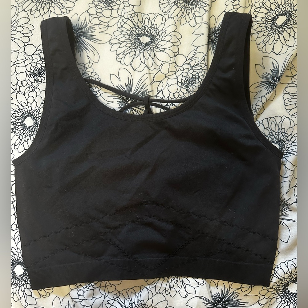 Longline Black Sports Bra
